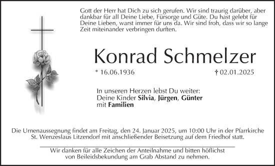Anzeige von Konrad Schmelzer von MGO