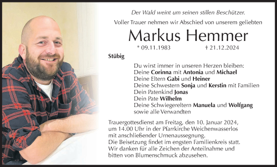 Anzeige von Markus Hemmer von MGO
