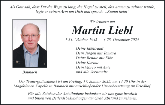 Anzeige von Martin Liebl von MGO