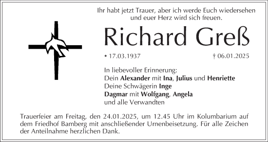 Anzeige von Richard Greß von MGO
