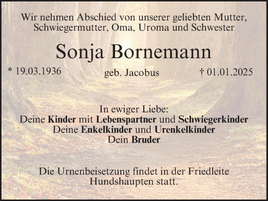 Anzeige von Sonja Bornemann von MGO