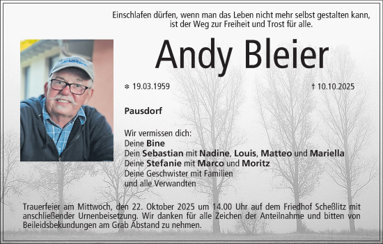 Anzeige von Andy Bleier von MGO