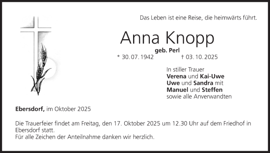 Anzeige von Anna Knopp von MGO Anzeige von Anna Knopp von MGO