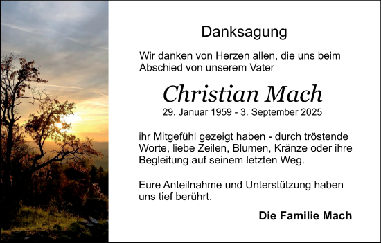 Anzeige von Christian Mach von MGO Anzeige von Christian Mach von MGO