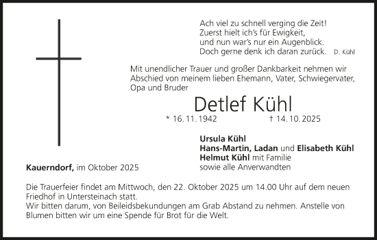 Anzeige von Detlef Kühl von MGO