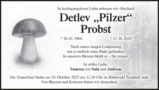Anzeige von Detlev Probst von MGO Anzeige von Detlev Probst von MGO