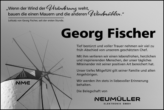 Anzeige von Georg Fischer von MGO Anzeige von Georg Fischer von MGO