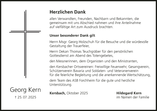 Anzeige von Georg Kern von MGO