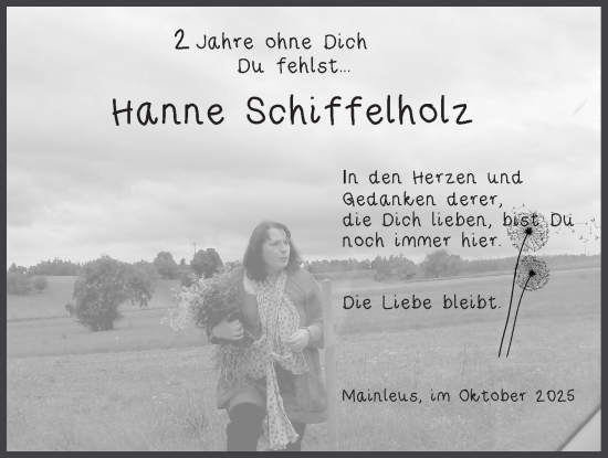 Anzeige von Hanne Schiffelholz von MGO