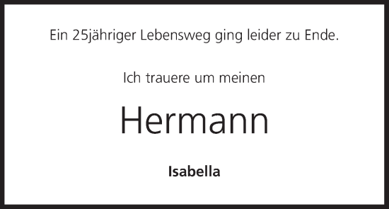 Anzeige von Hermann  von MGO Anzeige von Hermann  von MGO