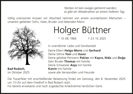 Anzeige von Holger Büttner von MGO Anzeige von Holger Büttner von MGO