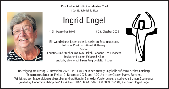 Anzeige von Ingrid Engel von MGO Anzeige von Ingrid Engel von MGO