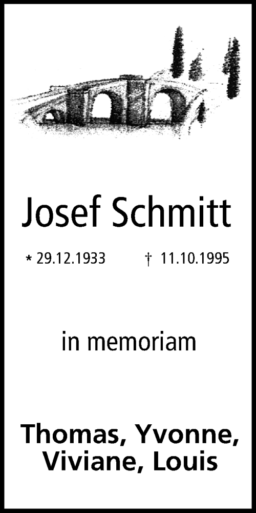 Anzeige von Josef Schmitt von MGO