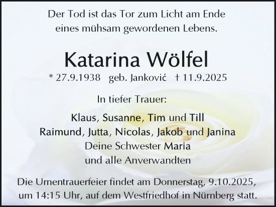 Anzeige von Katarina Wölfel von MGO