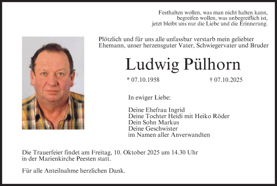 Anzeige von Ludwig Pülhorn von MGO