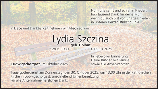 Anzeige von Lydia Szczina von MGO