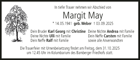 Anzeige von Margit May von MGO