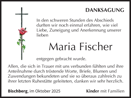 Anzeige von Maria Fischer von MGO