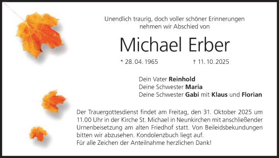 Anzeige von Michael Erber von MGO Anzeige von Michael Erber von MGO