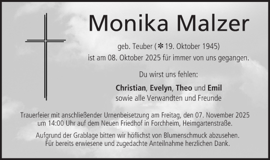 Anzeige von Monika Malzer von MGO