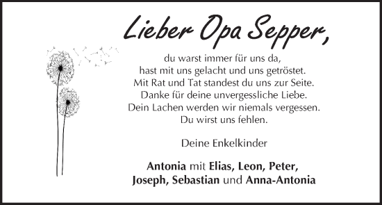 Anzeige von Joseph Göller von MGO Anzeige von Joseph Göller von MGO