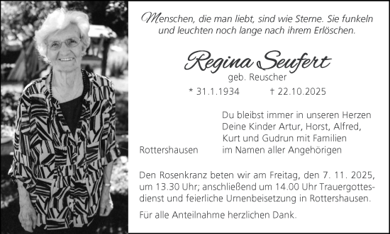 Anzeige von Regina Seufert von MGO