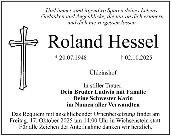 Anzeige von Roland Hessel von MGO Anzeige von Roland Hessel von MGO