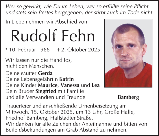 Anzeige von Rudolf Fehn von MGO