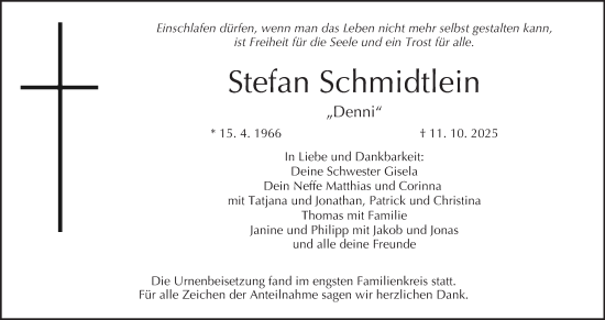 Anzeige von Stefan Schmidtlein von MGO Anzeige von Stefan Schmidtlein von MGO