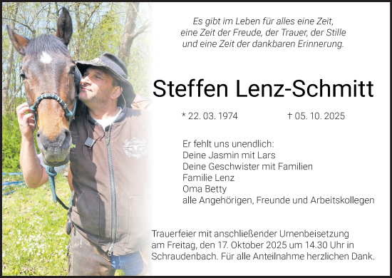 Anzeige von Steffen Lenz-Schmitt von MGO