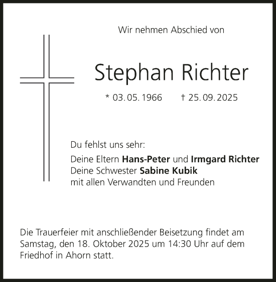 Anzeige von Stephan Richter von MGO