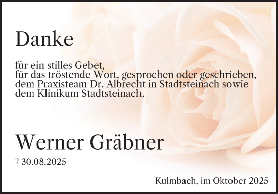 Anzeige von Werner Gräbner von MGO