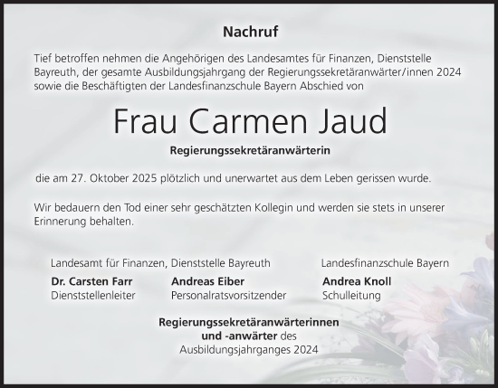 Anzeige von Carmen Jaud von MGO