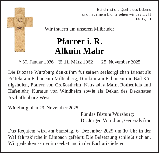 Anzeige von Alkuin Mahr von MGO