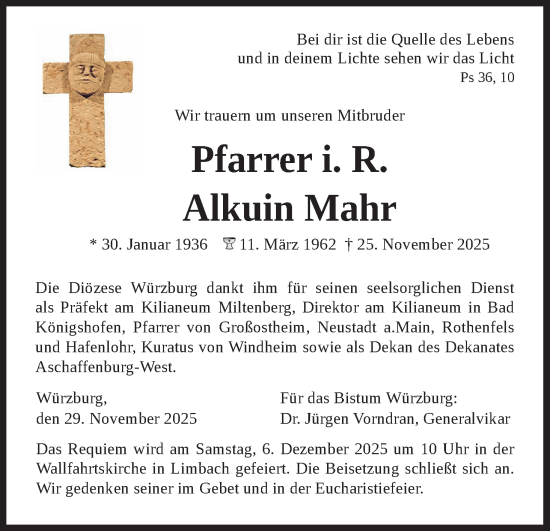 Anzeige von Alkuin Mahr von MGO