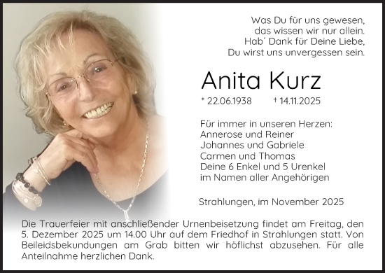 Anzeige von Anita Kurz von MGO