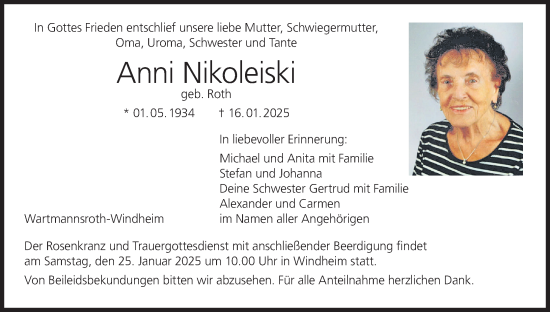 Anzeige von Anni Nikoleiski von MGO