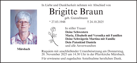 Anzeige von Brigitte Braun von MGO