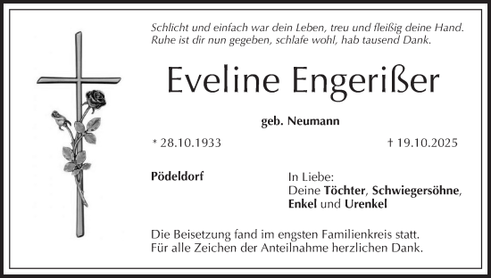Anzeige von Eveline Engerißer von MGO
