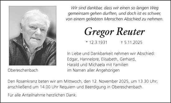 Anzeige von Gregor Reuter von MGO