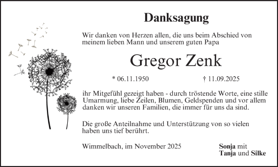 Anzeige von Gregor Zenk von MGO