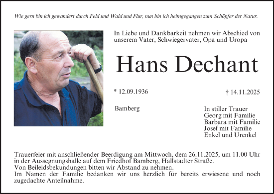 Anzeige von Hans Dechant von MGO