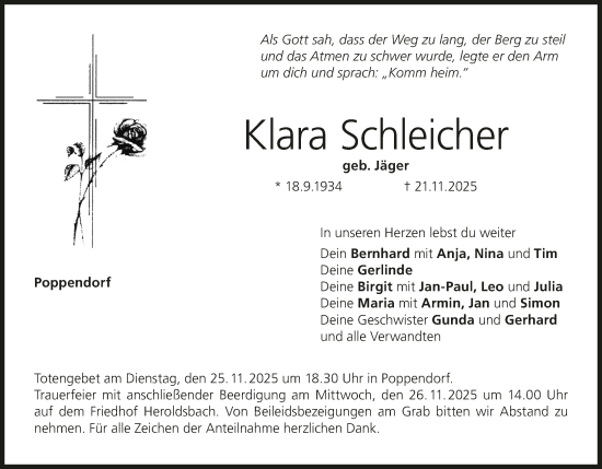 Anzeige von Klara Schleicher von MGO