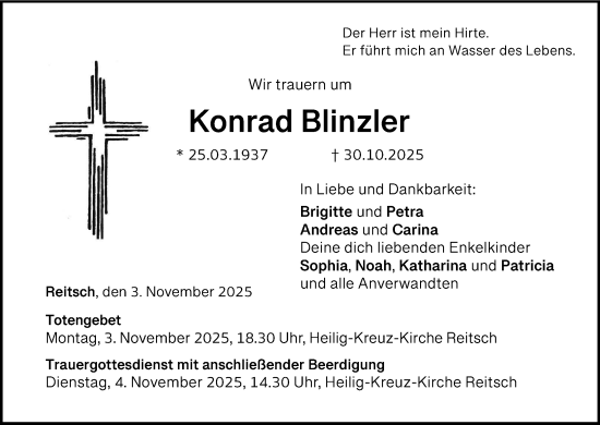 Anzeige von Konrad Blinzler von MGO