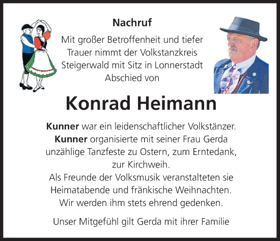 Anzeige von Konrad Heimann von MGO