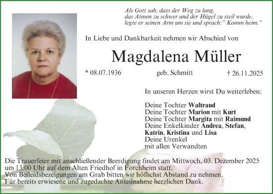 Anzeige von Magdalena Müller von MGO