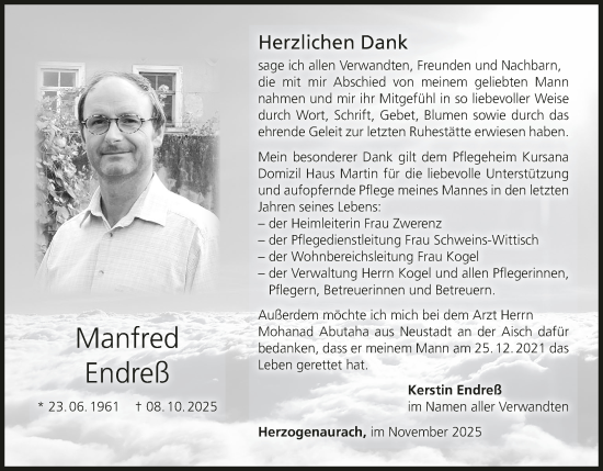 Anzeige von Manfred Endreß von MGO