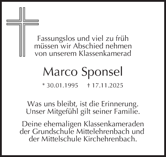 Anzeige von Marco Sponsel von MGO
