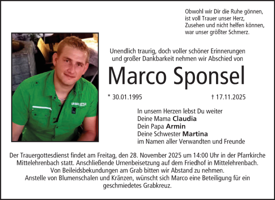 Anzeige von Marco Sponsel von MGO