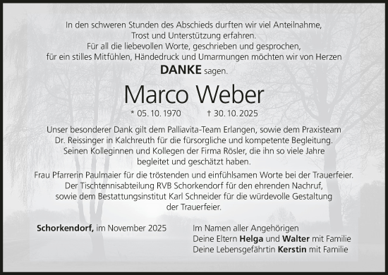 Anzeige von Marco Weber von MGO